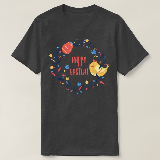 Camiseta Feliz Natal de Primavera, Páscoa de Felz pascoa (Frente do Design)