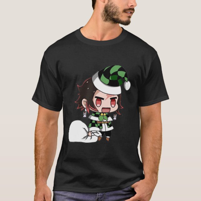 Camiseta Feliz Natal De Tanjiro Kamado Demon Slayer 2 (Frente)