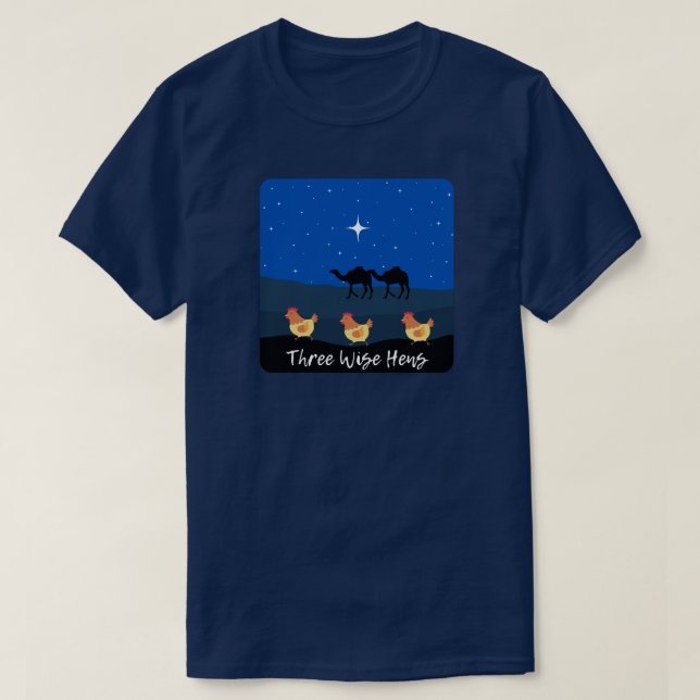 Camiseta Feliz Natal de três sábios (Frente do Design)