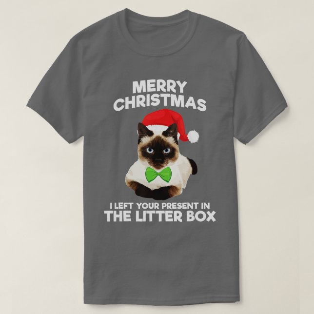Camiseta Feliz Natal Deixei O Seu Presente No Litter (Frente do Design)