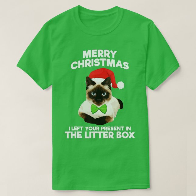 Camiseta Feliz Natal Deixei O Seu Presente No Litter (Frente do Design)