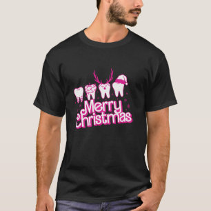 Camiseta Feliz Natal Dental Squad Papais noeis Dentista F