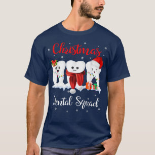Camiseta Feliz Natal Dentista de Fada de Dentes de Esquadrã