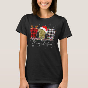 Camiseta Feliz Natal Dentista Dente Santa Hat Xmas Leopa