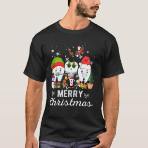 Camiseta Feliz Natal Dentista Dentes Papais noeis Dental El