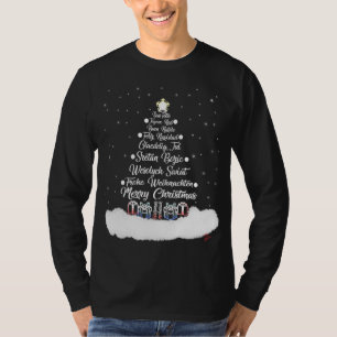 Camiseta feliz natal deseja em diferentes idiomas xmas
