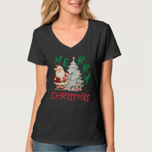 Camiseta Feliz Natal Design Árvore do Papai Noel