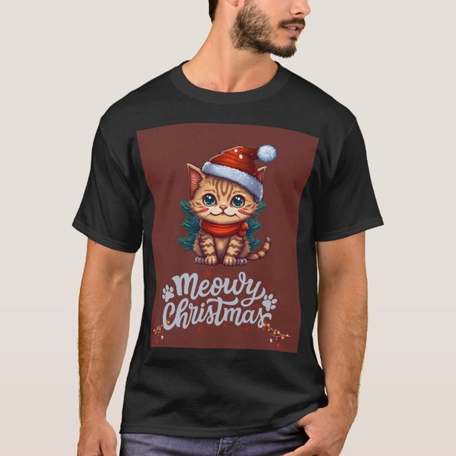 Camiseta Feliz Natal - Design de Férias Festivas (Frente)