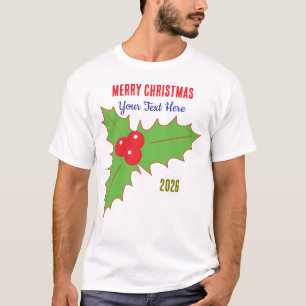 Camiseta Feliz Natal – Design Festivo de Alegria Natalina