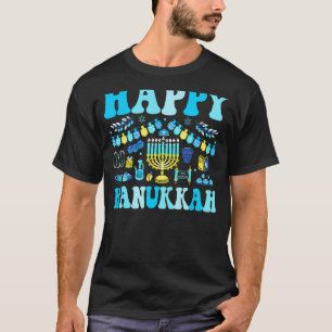 Camiseta Feliz Natal Desorto Menorah Dreidel Bo