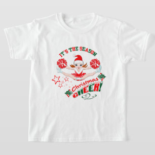 Camiseta Feliz Natal do cheerleader