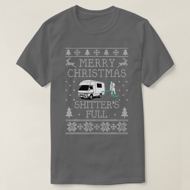 Camiseta Feliz Natal do Cheio do Shitter (Frente do Design)