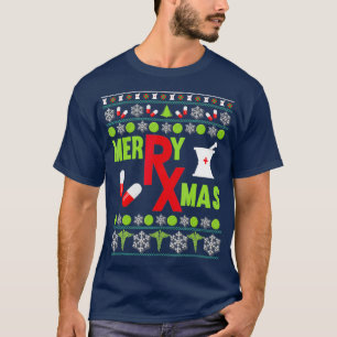 Camiseta Feliz Natal do Farmacêutico Xmas