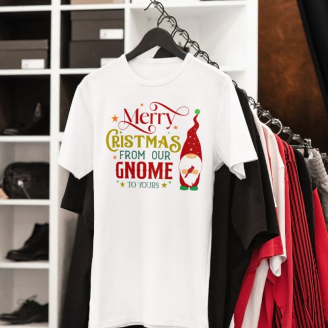 Camiseta Feliz Natal Do Nosso Gnomo Para O Seu (Criador carregado)