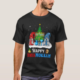 Camiseta Feliz Natal dos Gnomos Chrismukkah e Chrismukkah