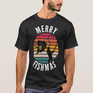 Camiseta Feliz Natal dos Peixes Piadista Pescador de Natal