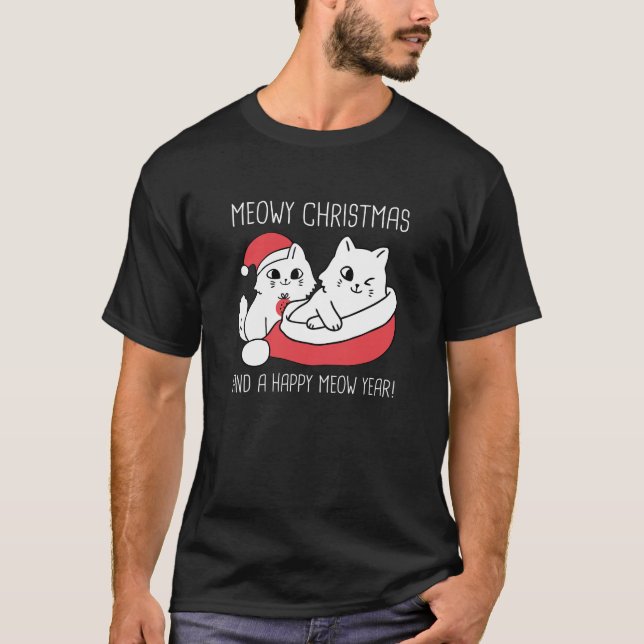 Camiseta Feliz Natal E Feliz Ano De Meia (Frente)