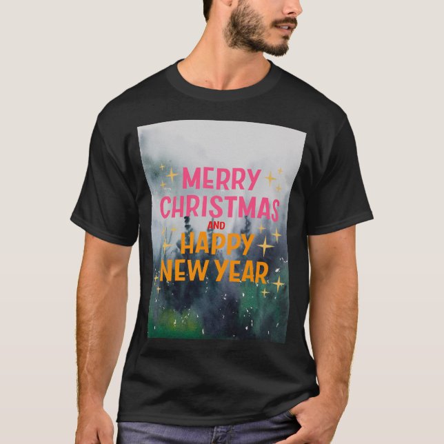 Camiseta Feliz Natal e Feliz ano novo (Frente)