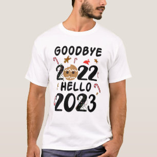 Camiseta Feliz Natal E Feliz ano novo Bom Tchau 2022 H