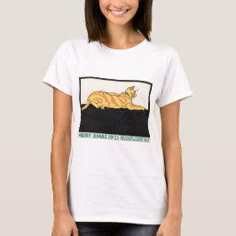 Camiseta Feliz Natal e Gato de Edward Penfield.