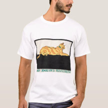 Feliz Natal e Gato de Edward Penfield.