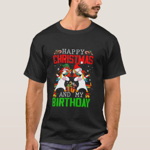 Camiseta Feliz Natal E Meu Aniversário Papais noeis De Dabb