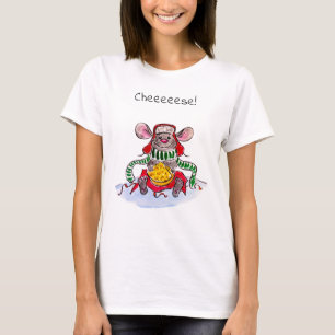 Camiseta Feliz Natal e Mouse Feliz ano novo com pi