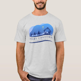 Camiseta Feliz Natal e Natividade Feliz ano novo