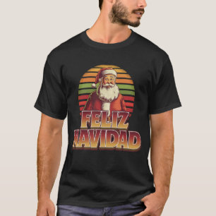 Camiseta Feliz natal é o Natal em espanhol Papai Noel