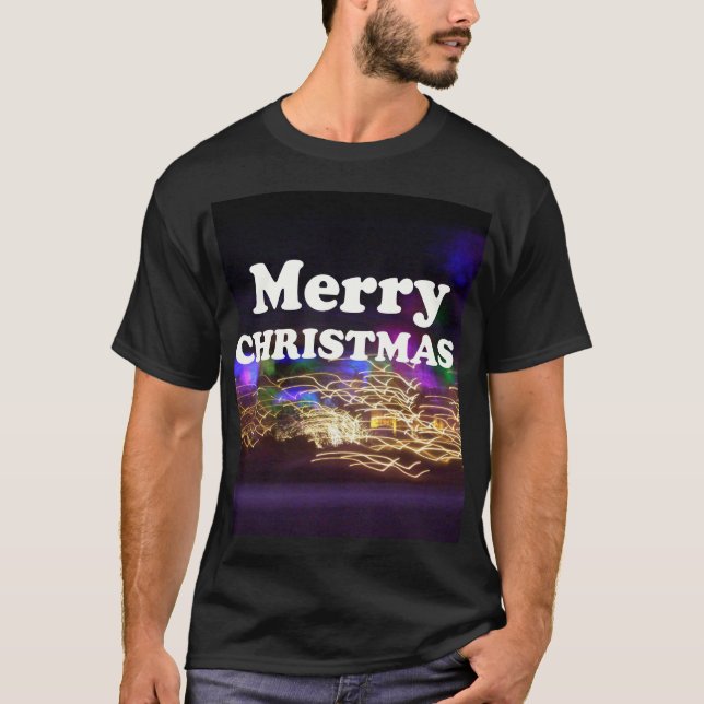 Camiseta Feliz Natal e saudações Felizes anos novos (Frente)