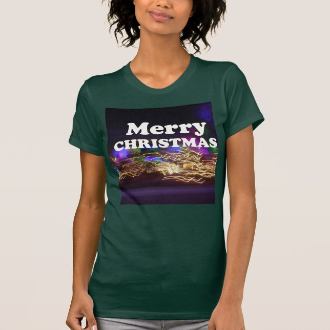 Camiseta Feliz Natal e saudações Felizes anos novos (Frente)
