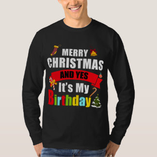 Camiseta Feliz Natal E Sim É Meu Aniversário