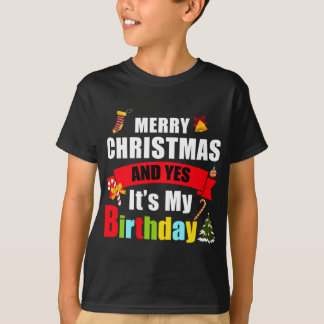 Camiseta Feliz Natal E Sim É Meu Aniversário