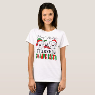 Camiseta Feliz Natal É Um Belo Dia Para Salvar Dentes