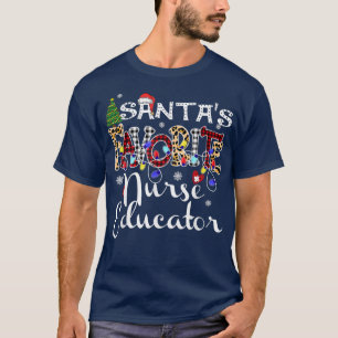Camiseta Feliz Natal Educadora de Enfermagem Favorita do Pa