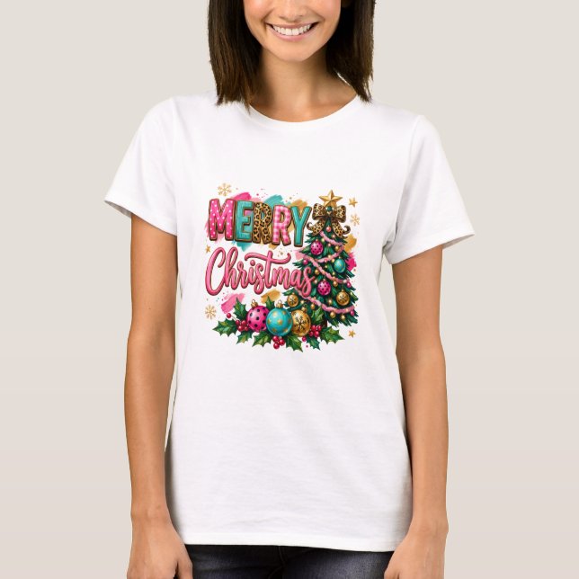 Camiseta Feliz Natal Elegante (Frente)
