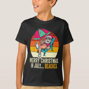 Camiseta Feliz Natal Em Julho... Beaches Summer Christma