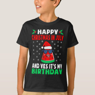 Camiseta Feliz Natal Em Julho E Sim É Meu Aniversário K