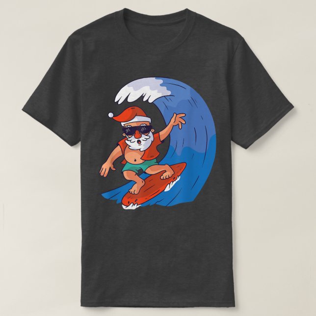 Camiseta Feliz Natal Em Julho Papais noeis Praia Óculos De  (Frente do Design)