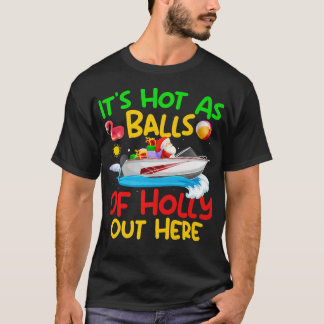 Camiseta Feliz Natal Em Julho Quente Como Papais noeis De B