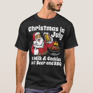 Camiseta Feliz Natal Em Julho Sem Cookies Apenas Cerveja E