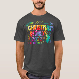 Camiseta Feliz Natal Em Julho Tie Dye 2022 Mele Kalikima