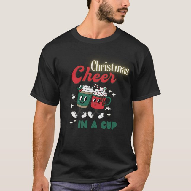 Camiseta Feliz Natal Em Uma Taça (Frente)