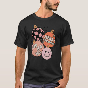 Camiseta Feliz Natal Enfeite Groovy Vibrações Família Natal