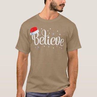 Camiseta Feliz Natal Engraçado Acredita Em Santa Claus Famí