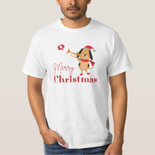 Camiseta Feliz Natal, engraçado cão T-Shirt