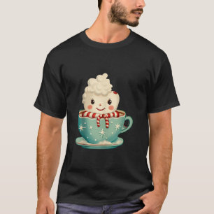 Camiseta Feliz Natal Engraçado de Chocolate Quente e Marsha