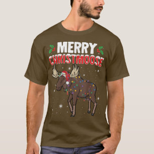 Camiseta Feliz Natal Engraçado Papais noeis de alce de Nata