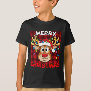 Camiseta Feliz Natal Engraçado Reindeer Família Xmas