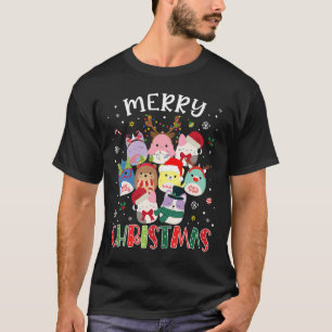 Camiseta Feliz Natal Esquadrão Mallow Meninas Rapazes